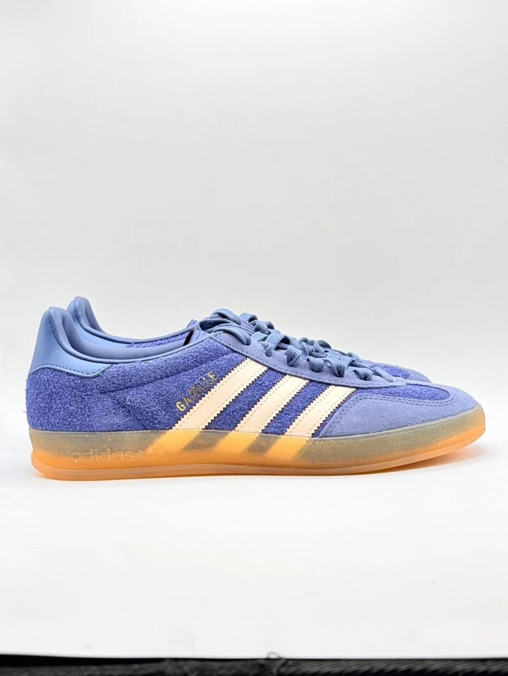 Adidas Gazelle Indoor Sneakers Blue and Peach Size 9 US